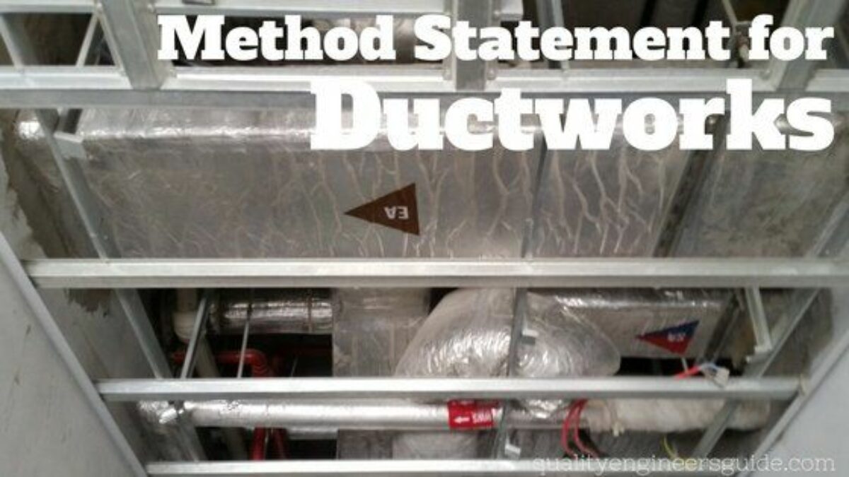 Method Statement For Installation Of Ductwork With
