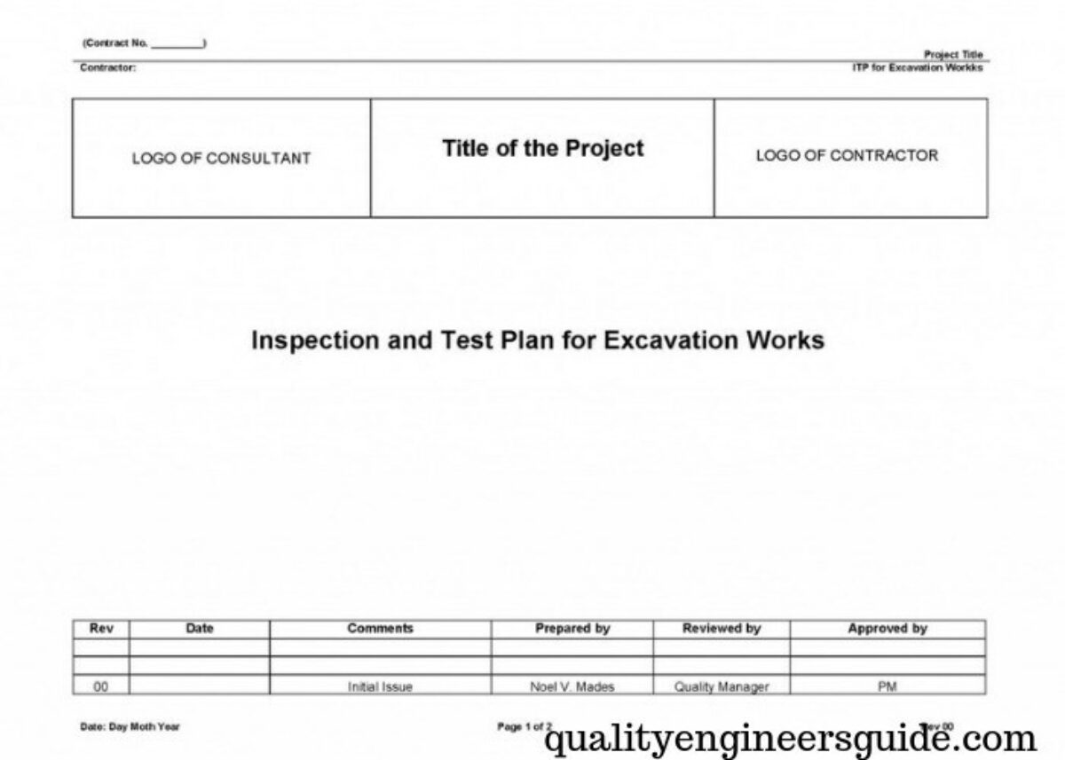 Understanding About Inspection and Test Plan (ITP)